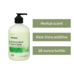 McKesson Antimicrobial Lotion Hand Soap with Aloe, 18 oz Pump Bottle [Pack of 12] - Bulk, Herbal Scent, Keeps Hands Clean and Moisturized, Medical-Grade Soap - Image 3
