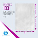 Dynarex BZK Antiseptic Towelettes - 5"x7" - With Benzalkonium Chloride Formula, Hand Sanitizing Wipes or First Aid Wound Wipes, 1 Case of 1000 (Packaging May Vary) - Image 2