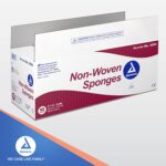 Dynarex Non-Woven Sponges, Non-Sterile, Gauze Sponges, Highly-Absorbent and with Less Linting, 4"x 4", 4 Ply, 1 Case of 2000 (10 Boxes of 200) [Packaging May Vary] - Image 7