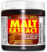 Germa Malt Extract Liquid Supplement - Pure Concentrated Barley Malt - 8 fl oz (236ml)